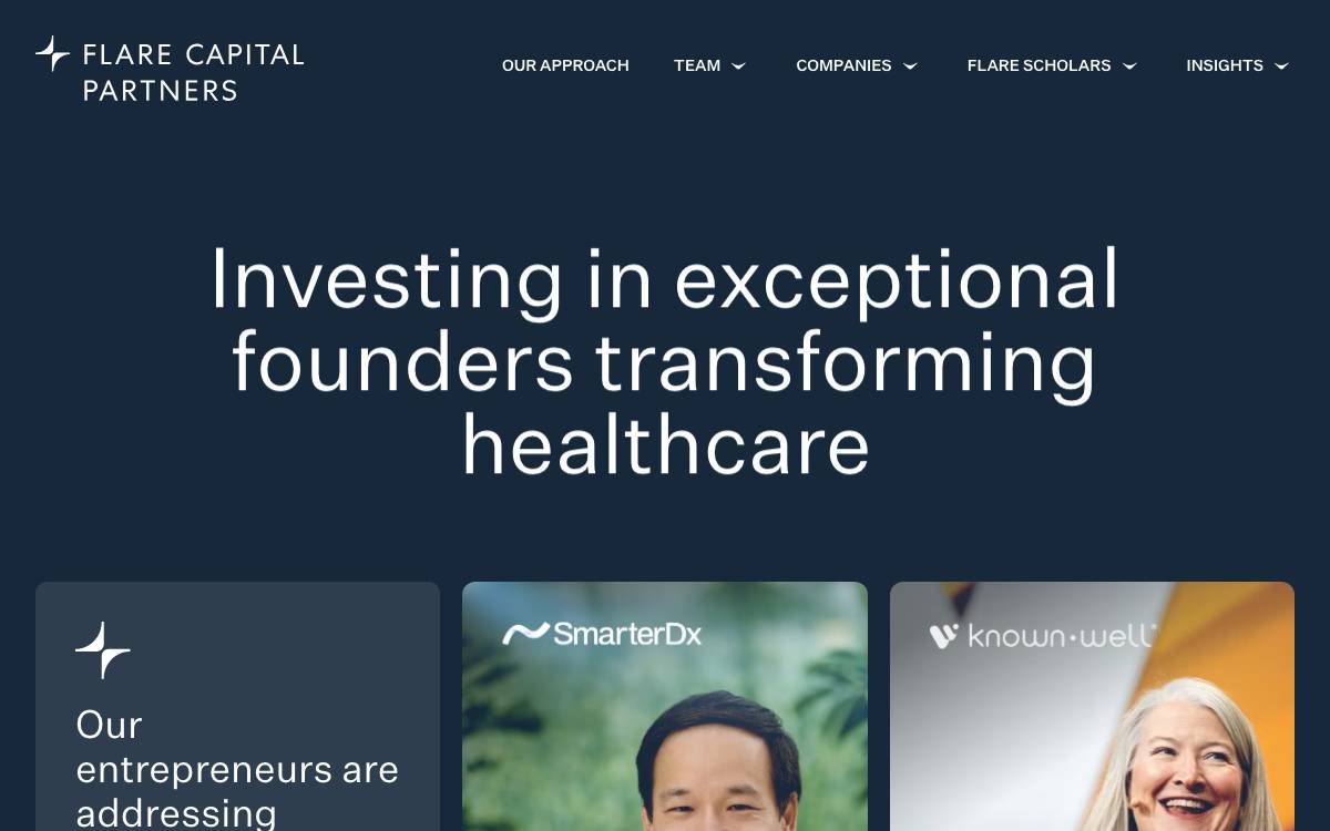 Flare Capital Partners website preview