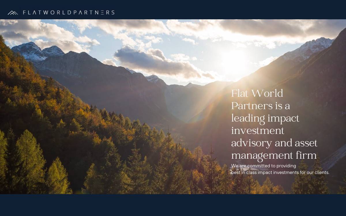 Flat World Partners website preview