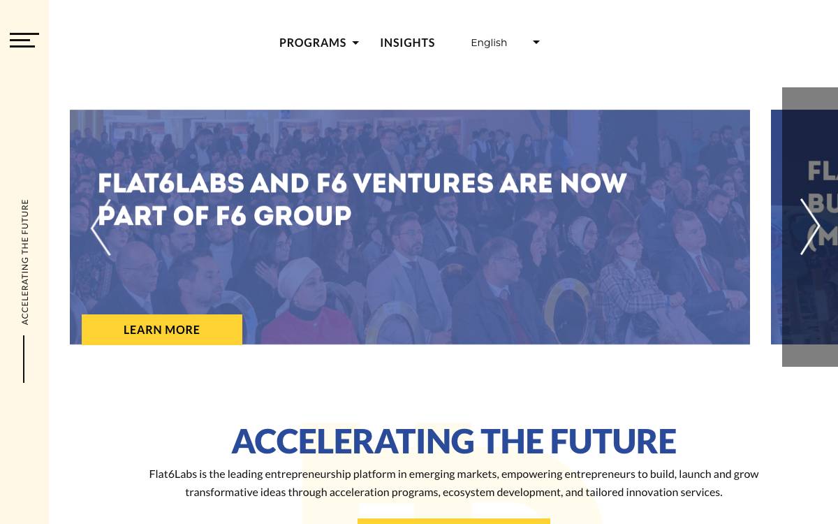 Flat6Labs website preview