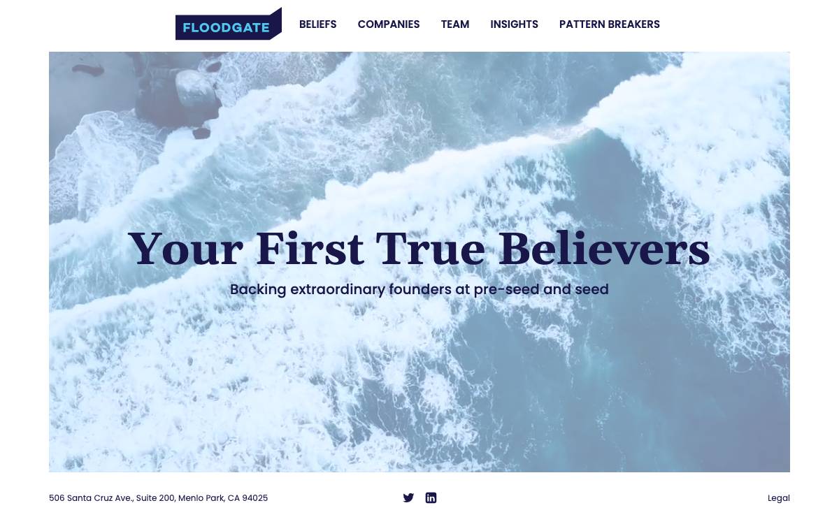 Floodgate website preview