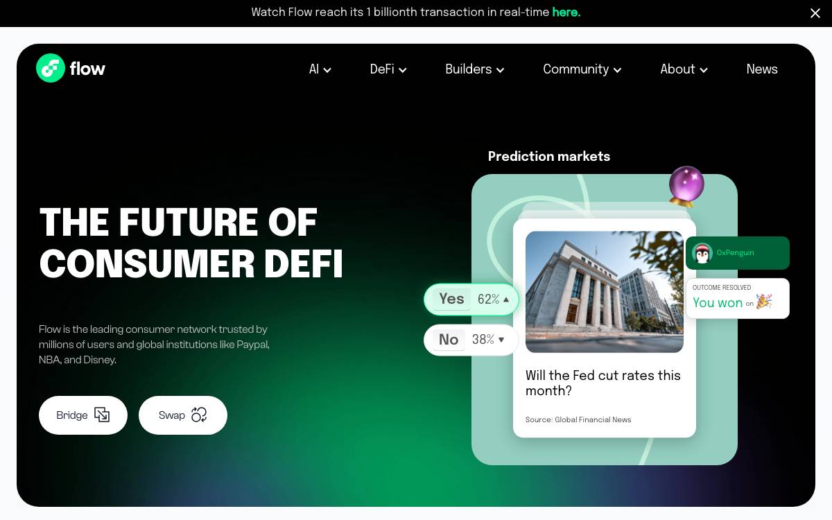 Flow Ecosystem Fund website preview