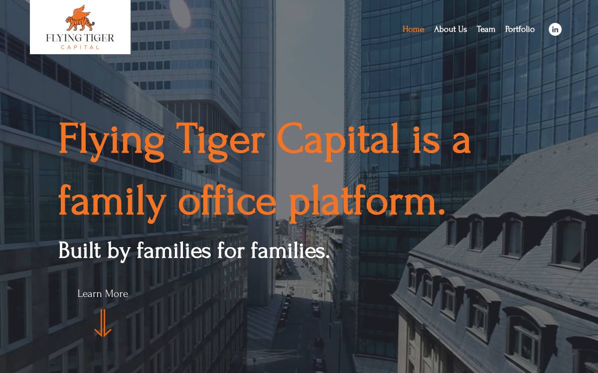 Flying Tiger Capital website preview