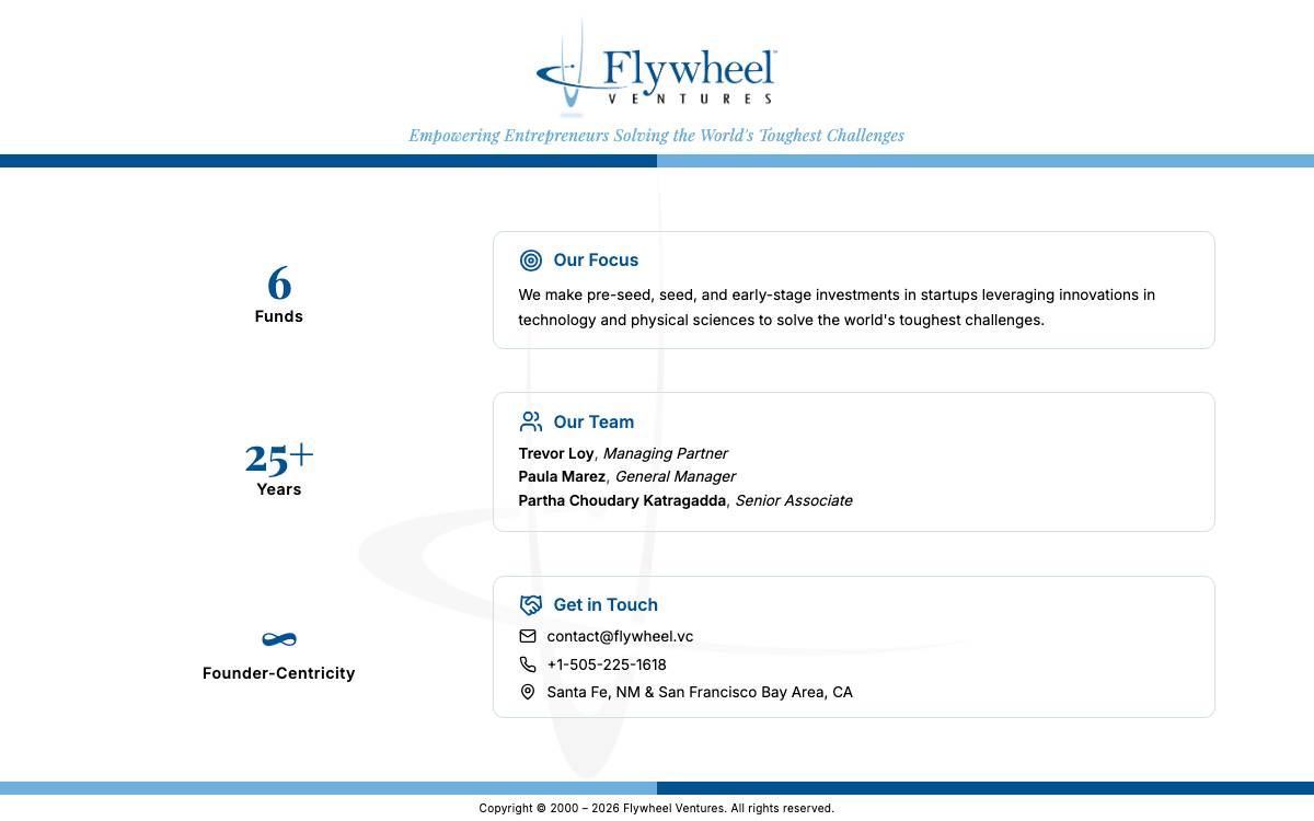FLYWHEEL website preview