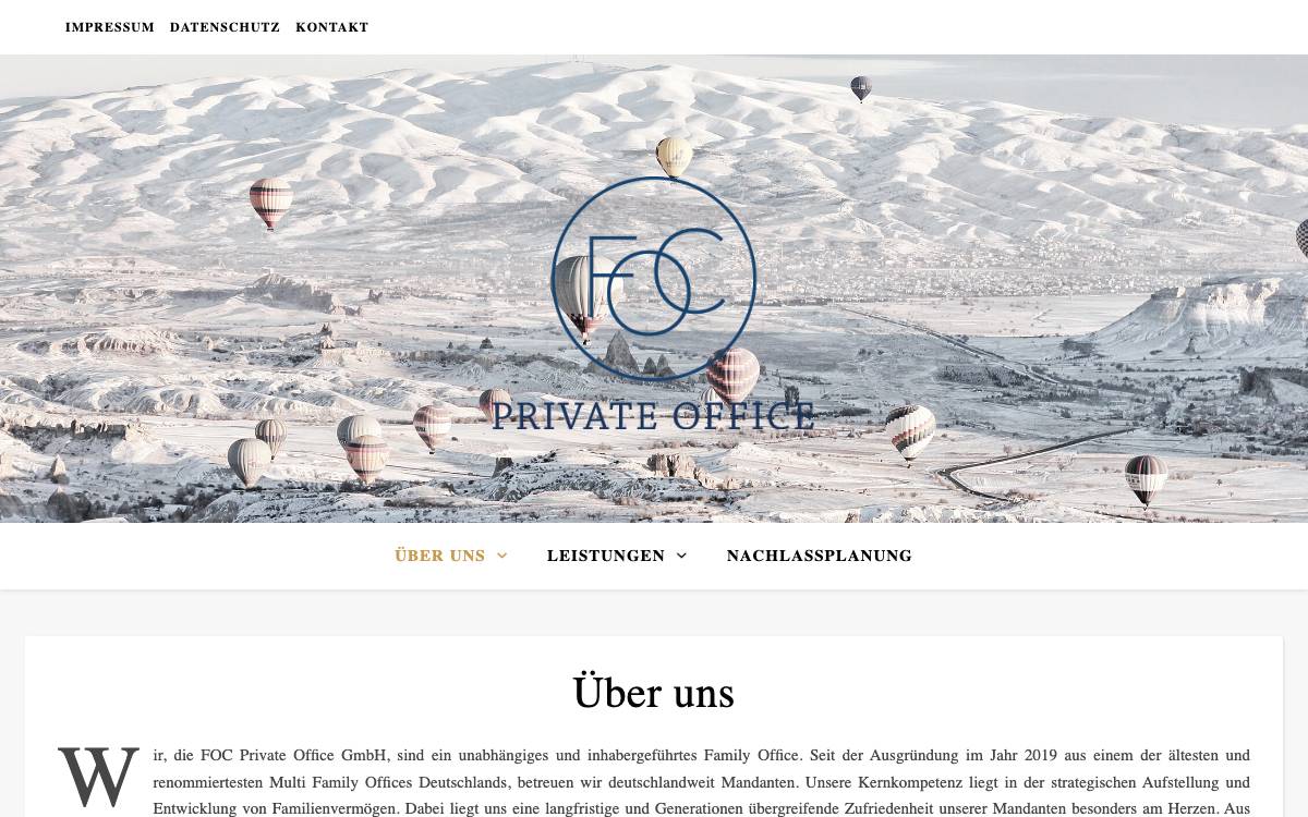 FOC Private Finance GmbH website preview