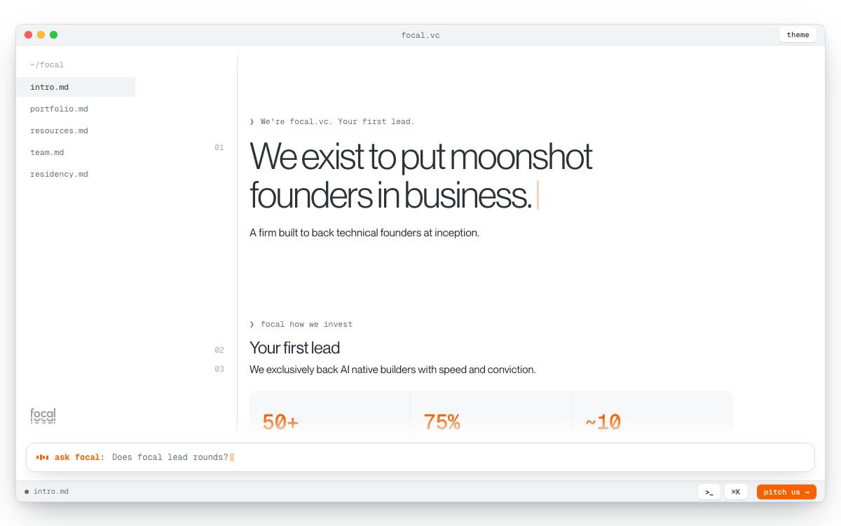 Focal Ventures website preview