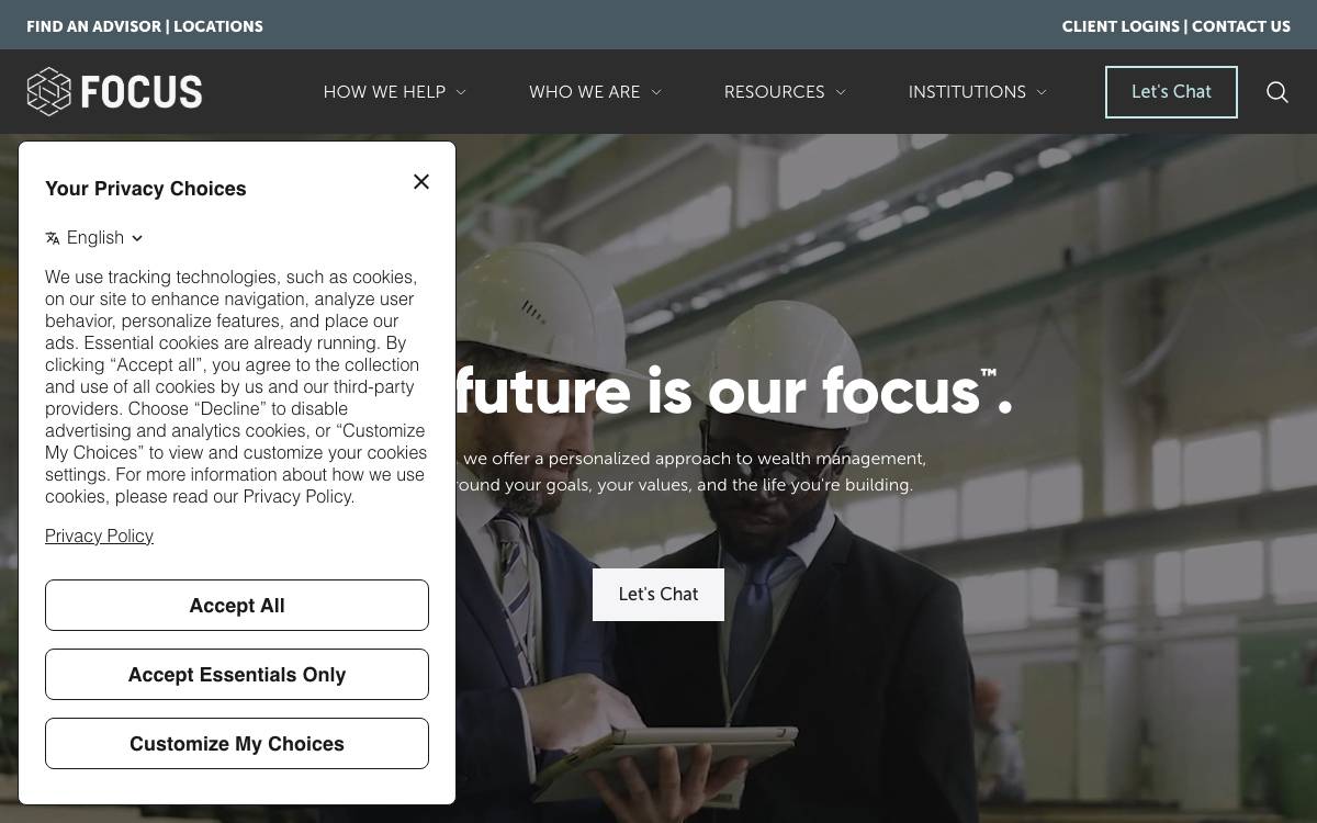 Focus Partners Wealth website preview