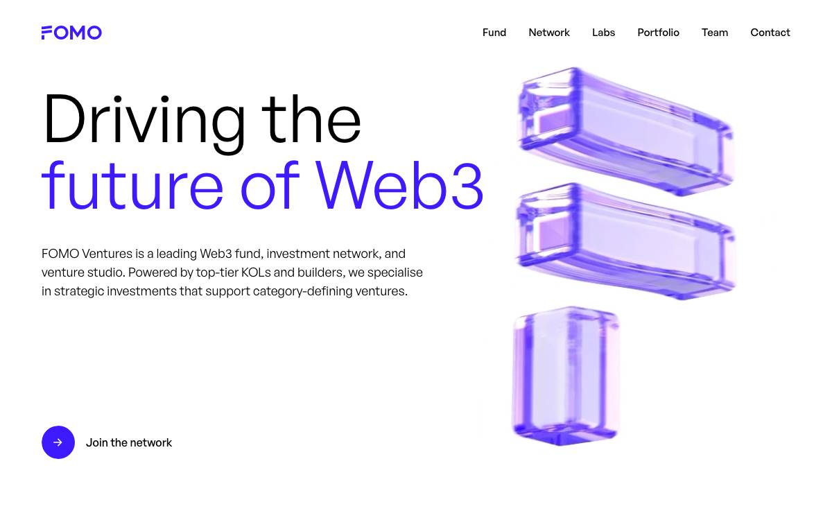 FOMO Ventures website preview