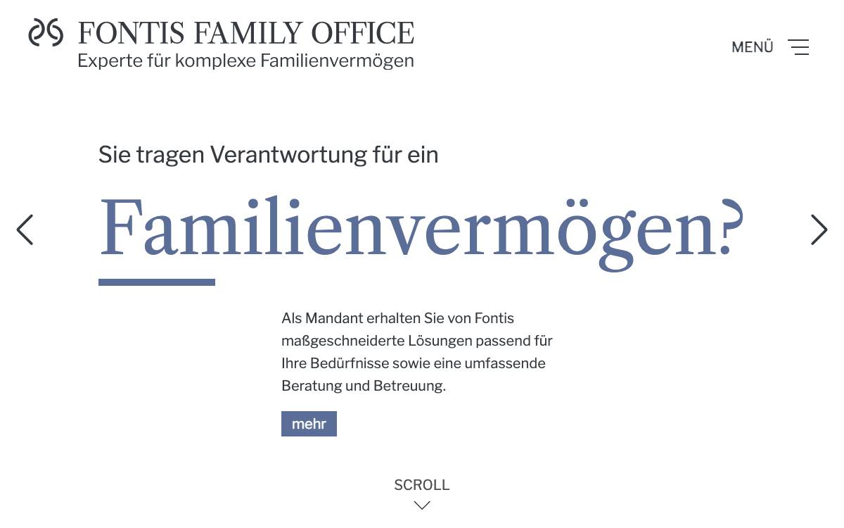 FONTIS Family Office GmbH website preview