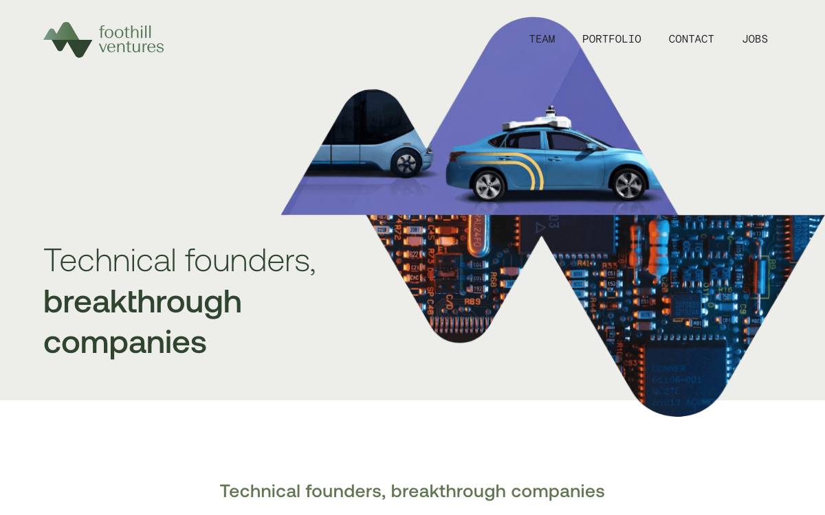 Foothill Ventures website preview