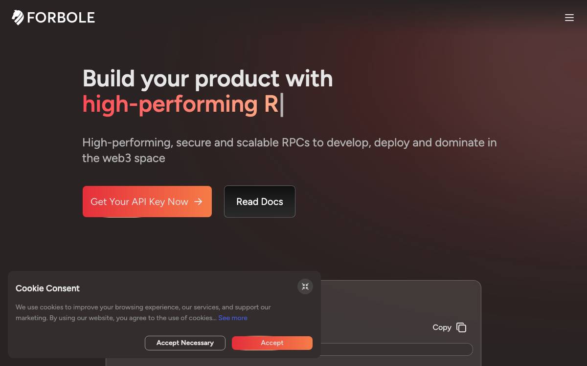 Forbole website preview
