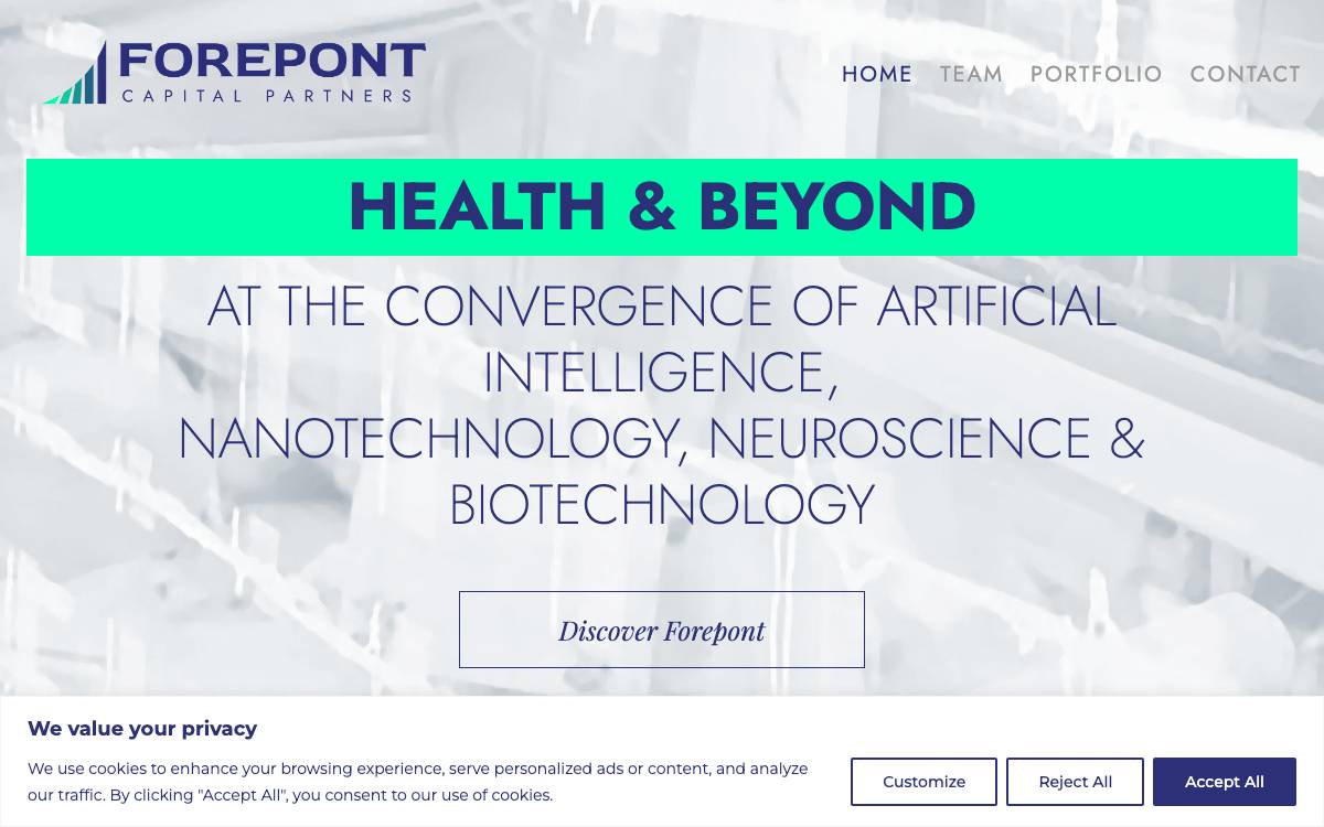 Forepont Capital Partners website preview