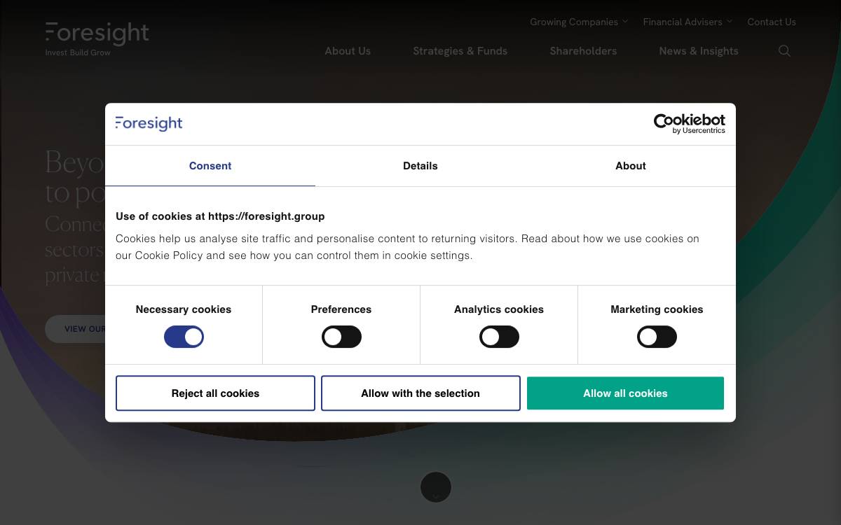 Foresight Group website preview