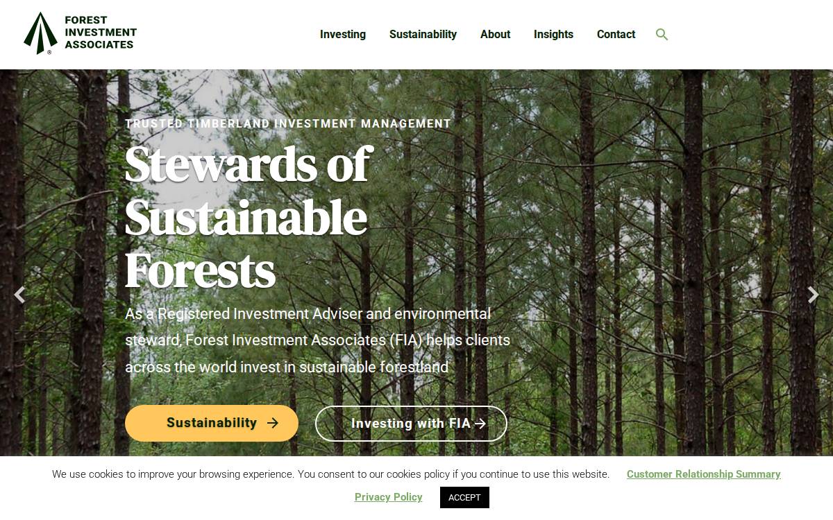 Forest Investment Associates website preview