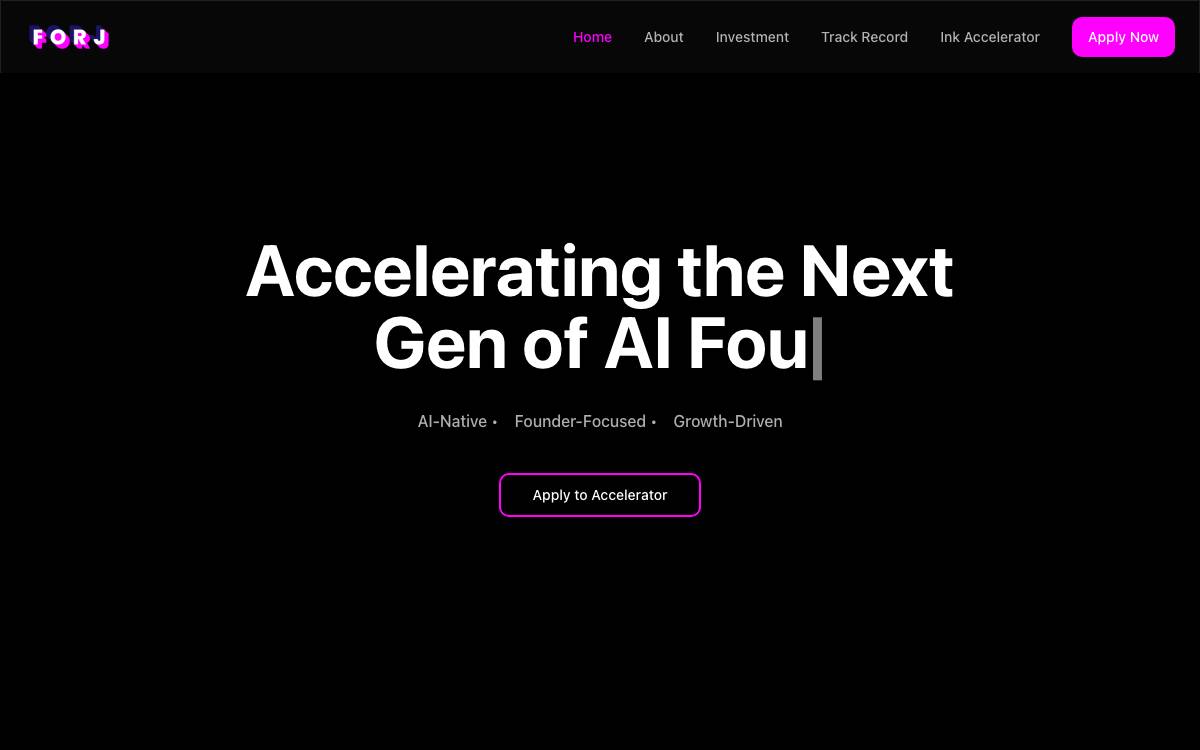 Forj Network website preview