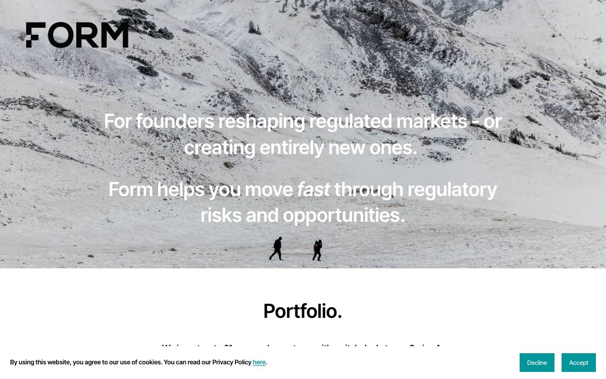 Form Ventures website preview