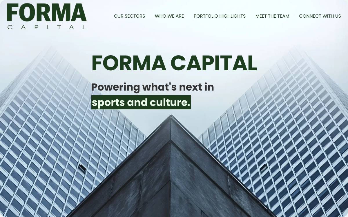 Forma Capital website preview