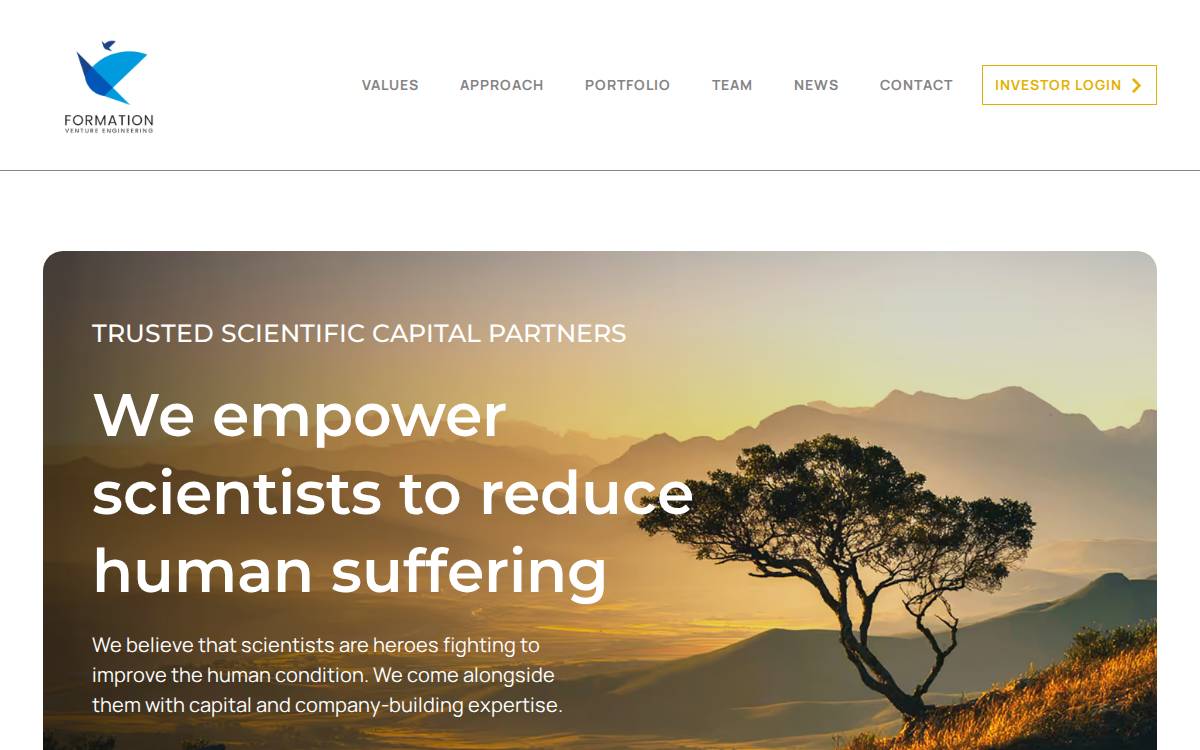 Formation Venture Engineering website preview