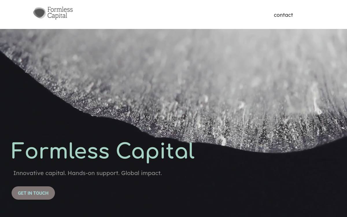 Formless Capital website preview