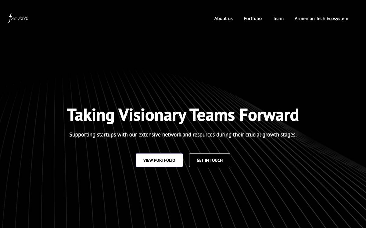Formula VC website preview