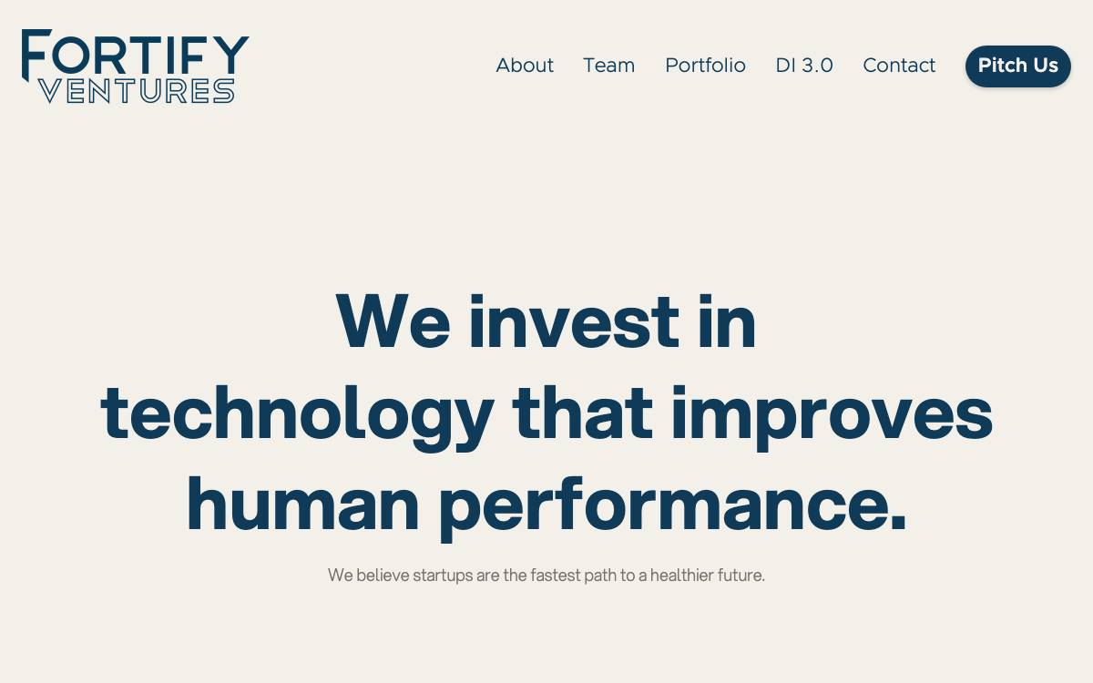 Fortify Ventures website preview