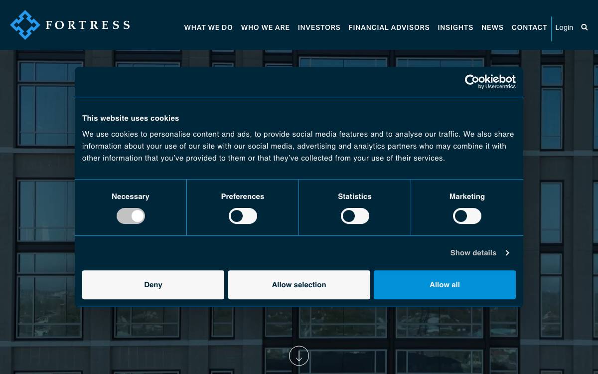Fortress Investment Group website preview