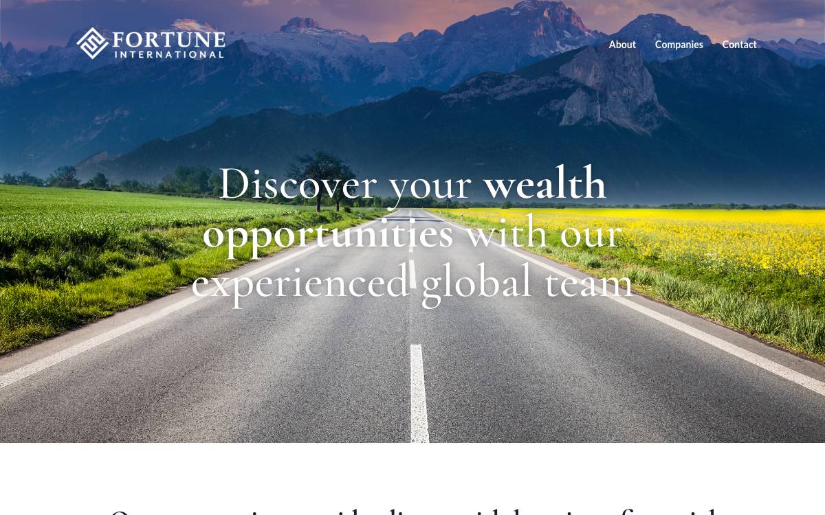 Fortune International website preview