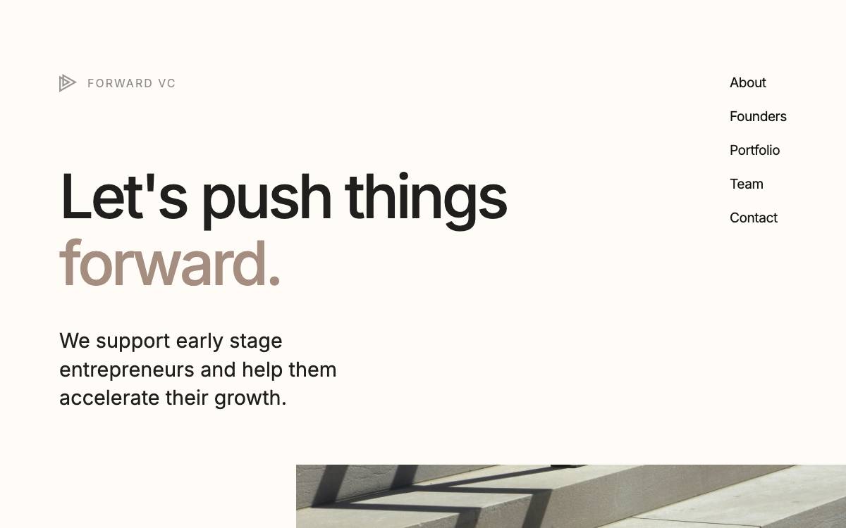 Forward Venture Capital website preview