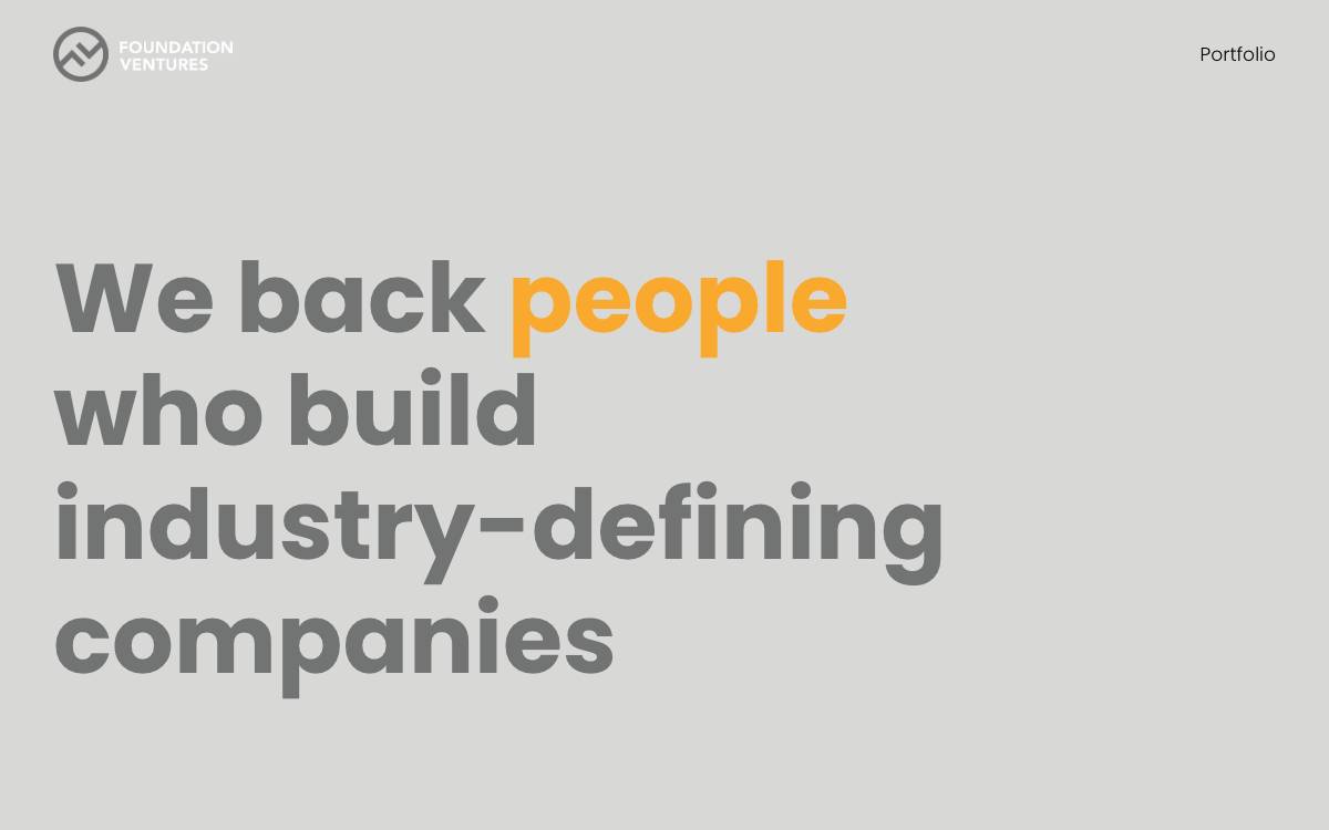 Foundation Ventures website preview
