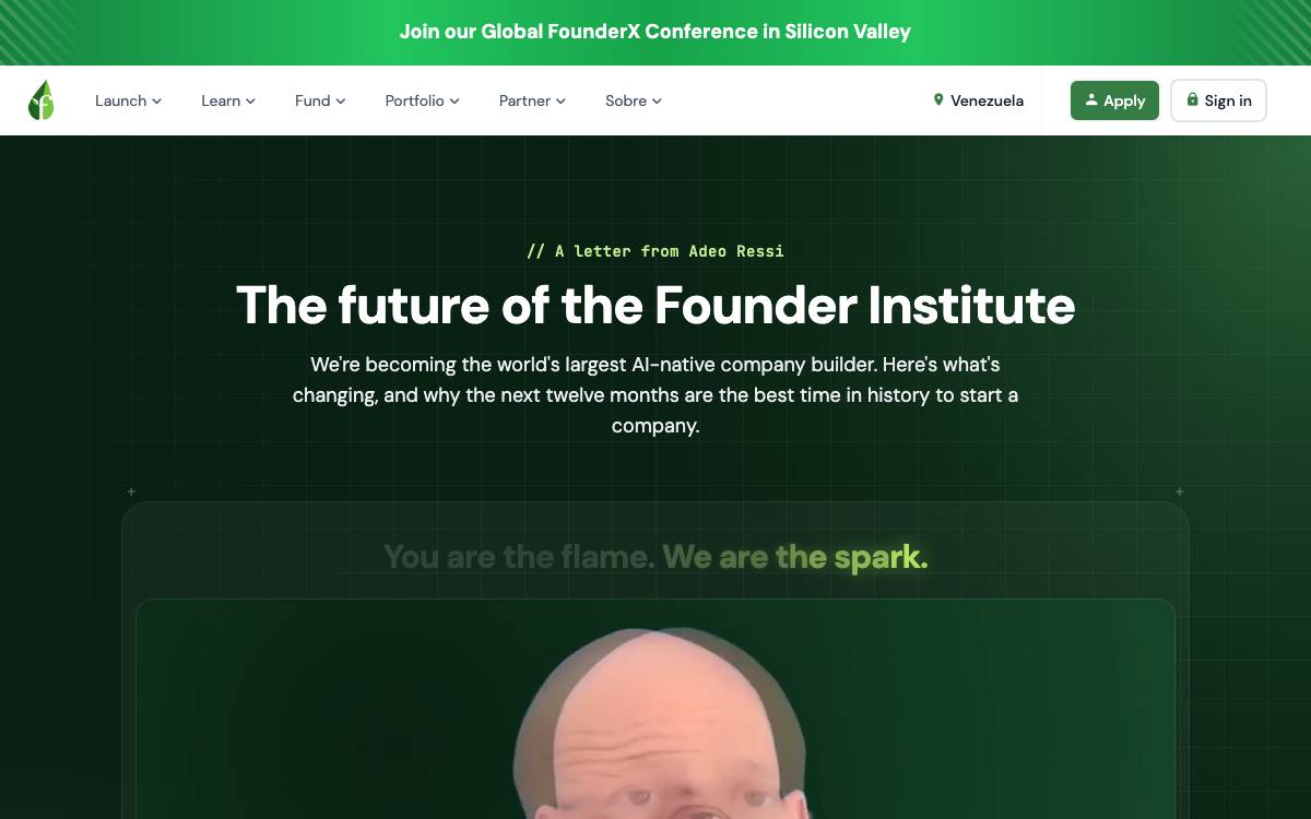 Founder Institute Venezuela website preview