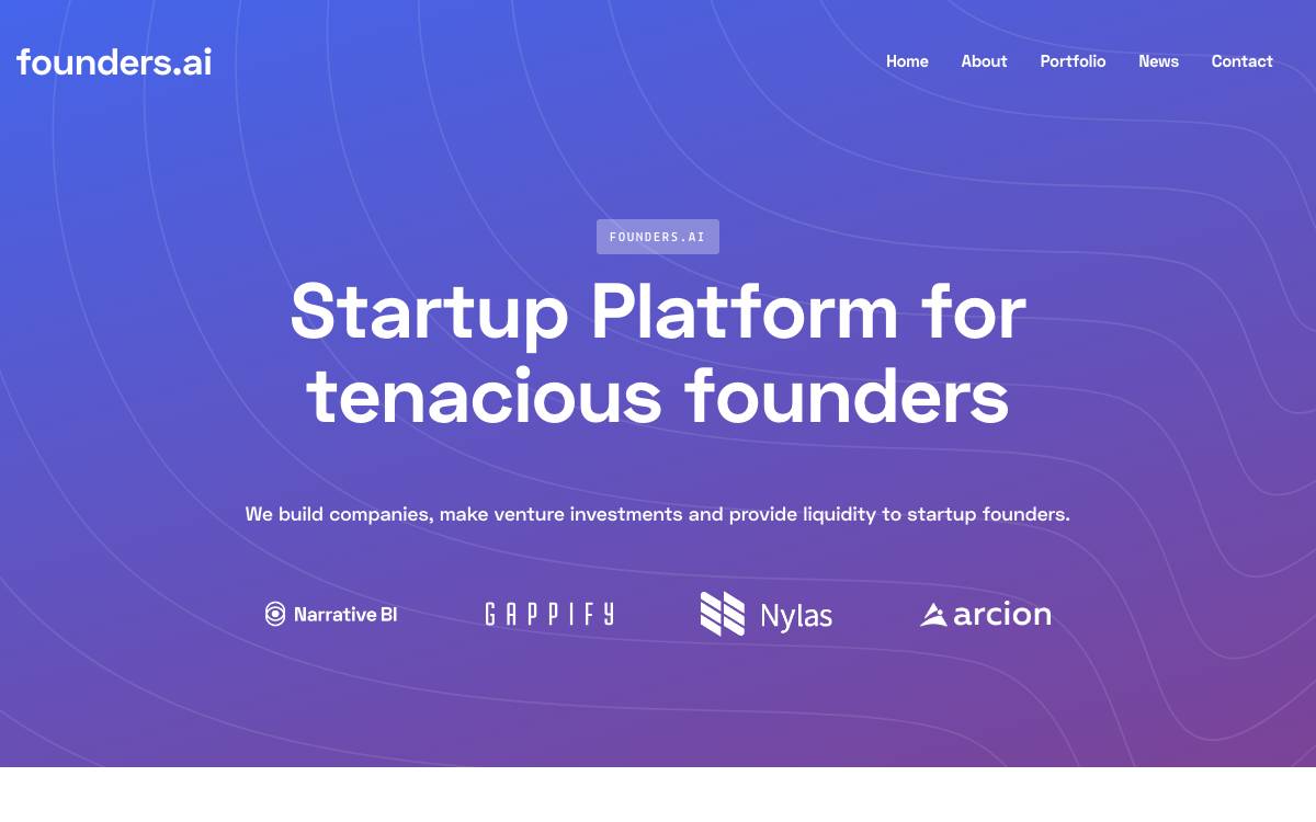 Founders.ai website preview