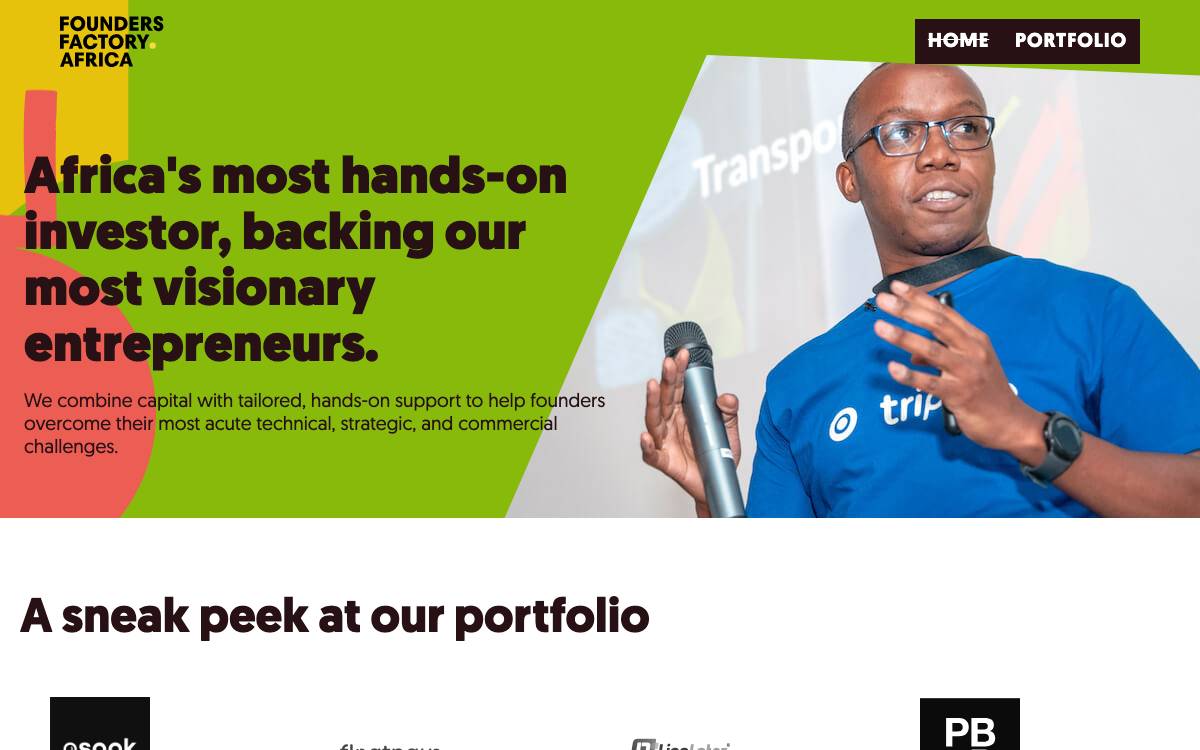Founders Factory Africa website preview