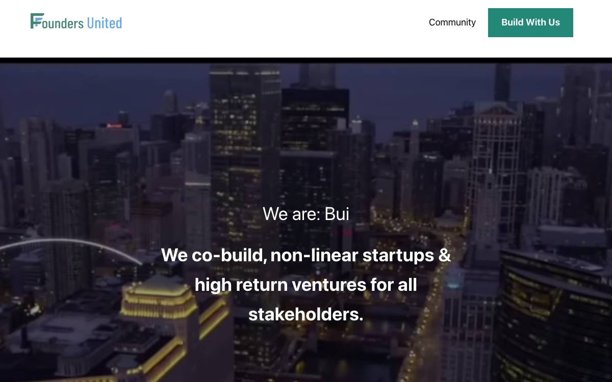 FOUNDERS UNITED website preview