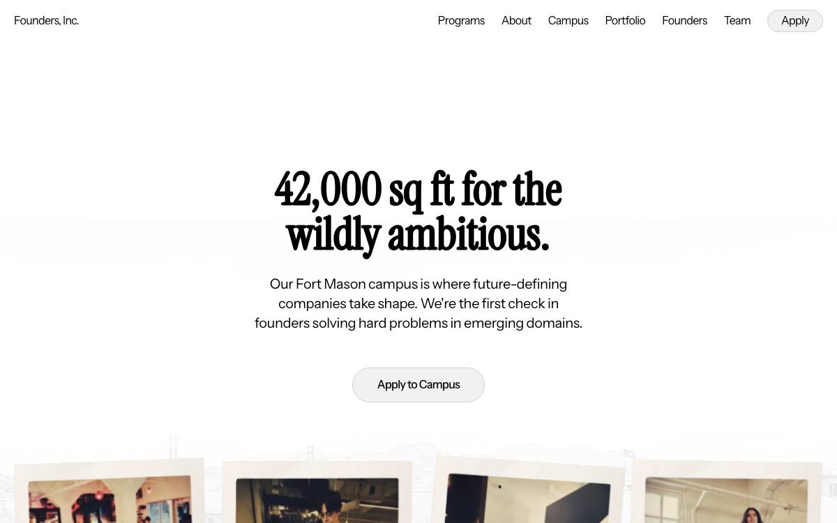Founders website preview