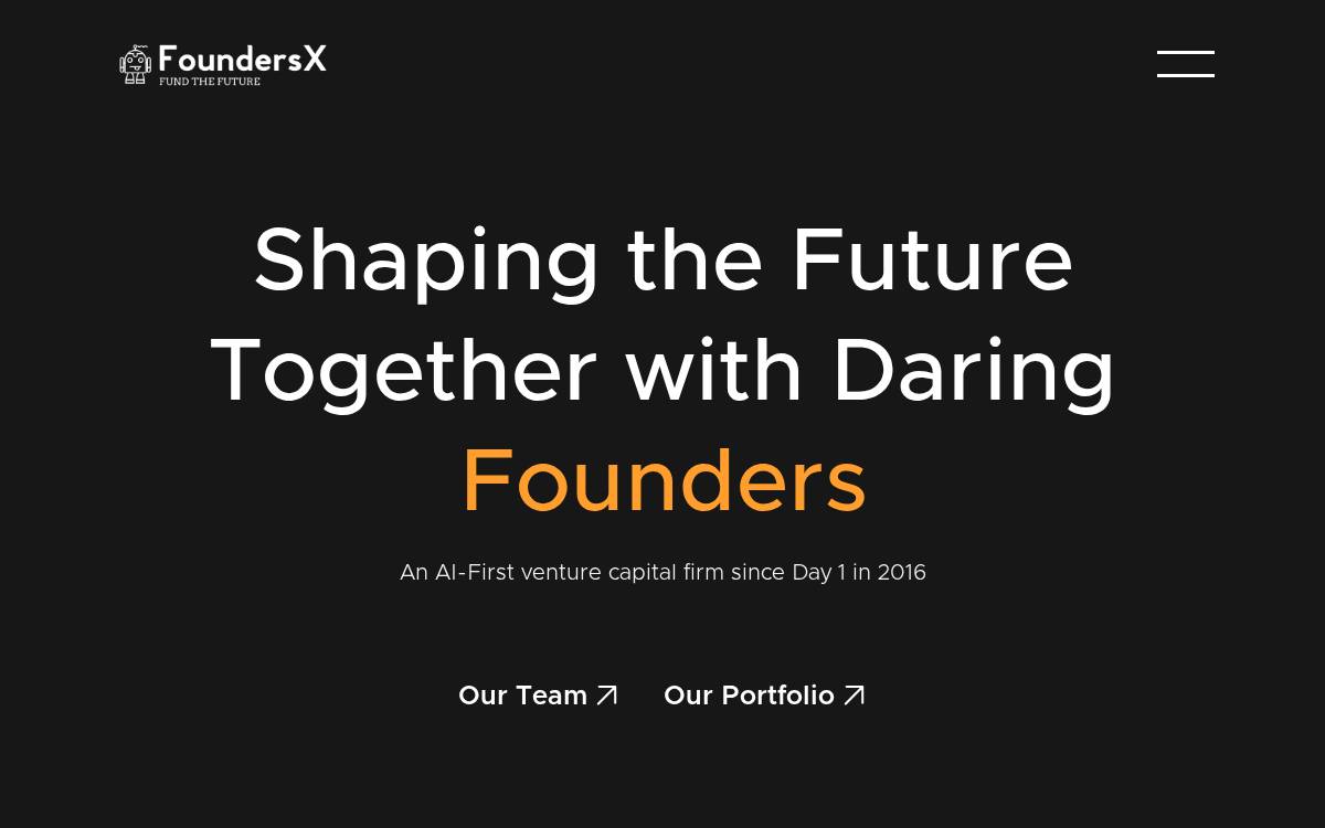 FoundersX website preview