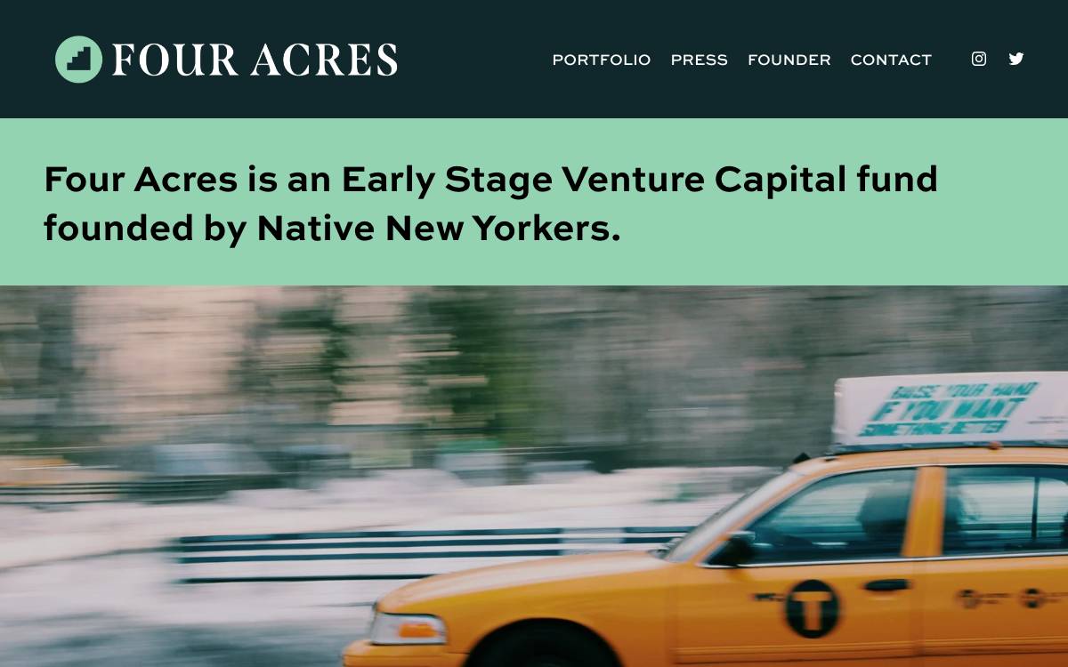 Four Acres Capital website preview