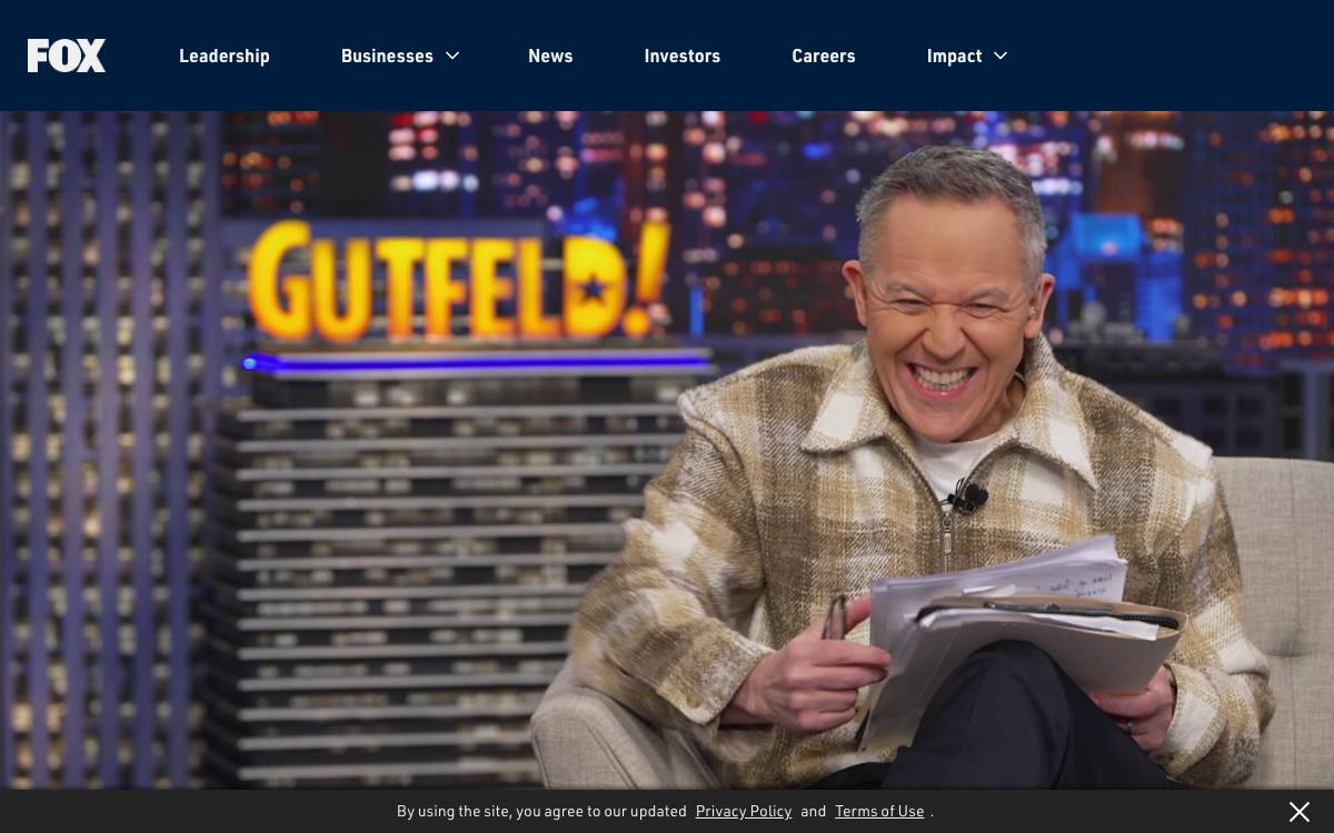 Fox Corporation website preview