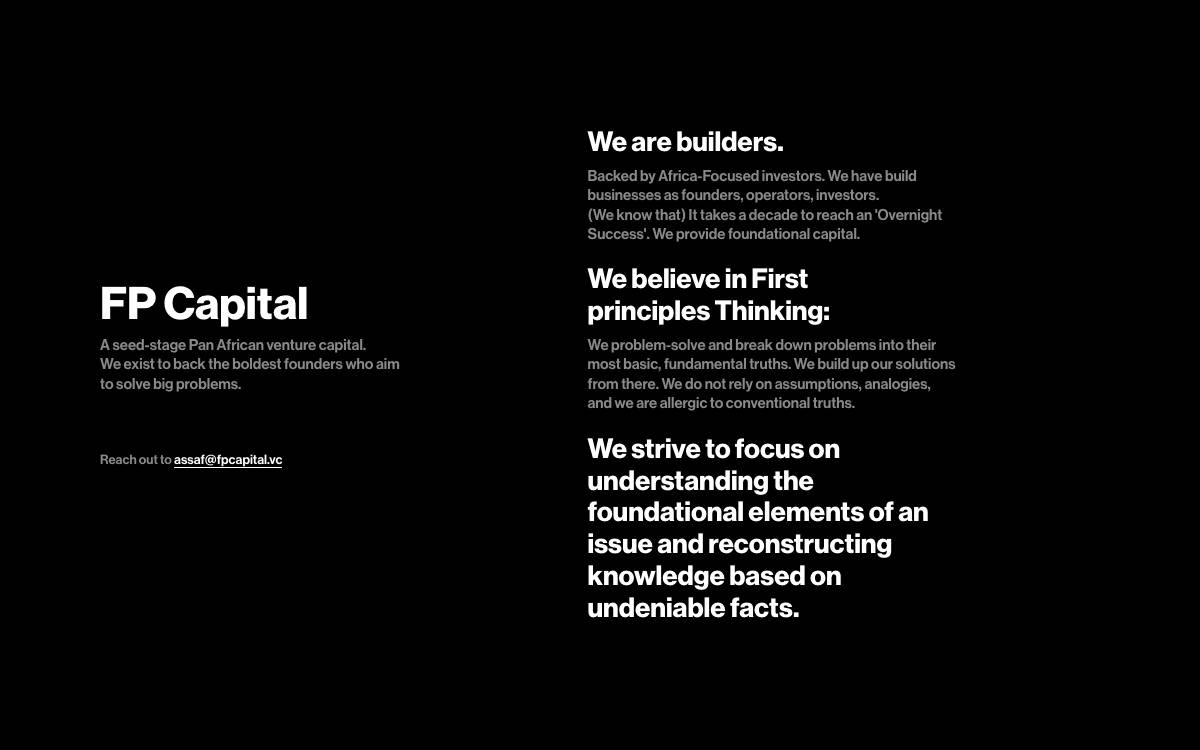 FP Capital website preview