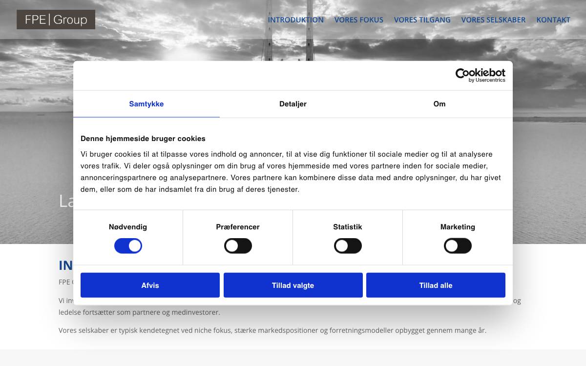 FPE Group website preview
