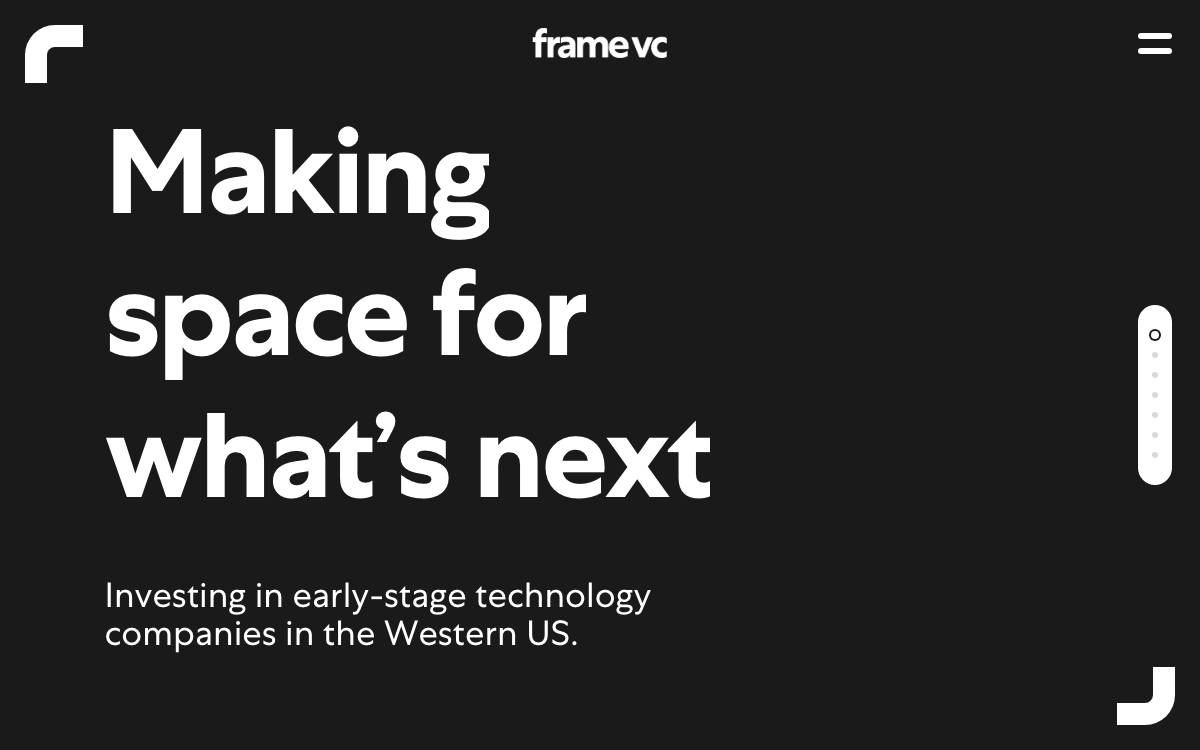 Frame VC website preview