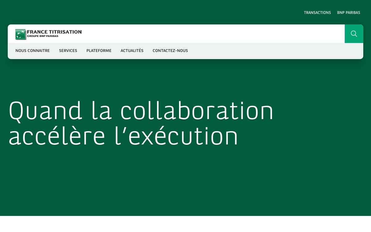 France Titrisation website preview