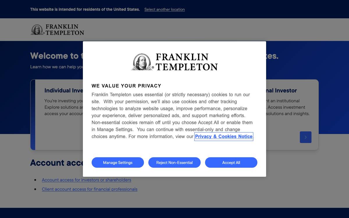 Franklin Templeton website preview