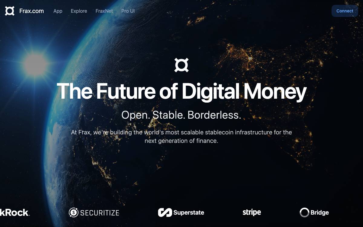 FRAX Finance website preview