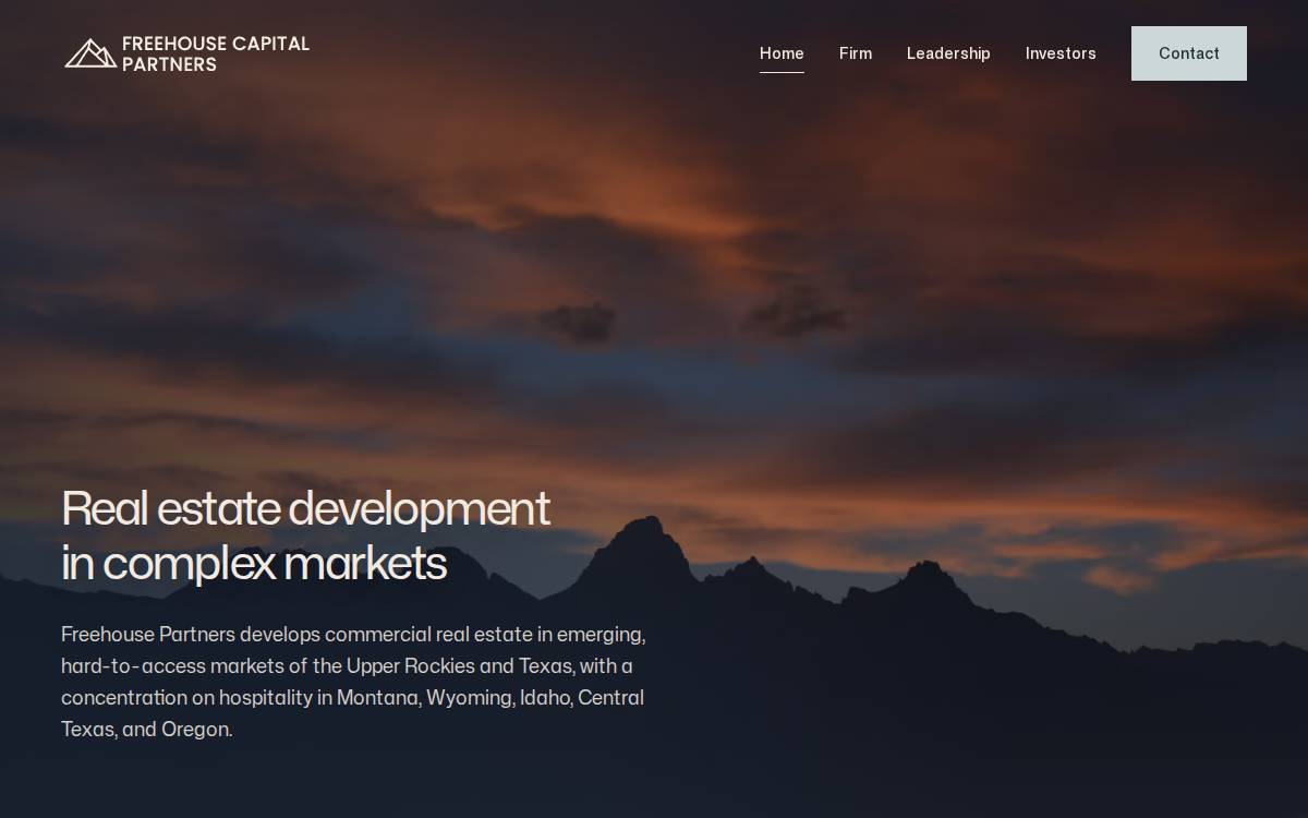 Freehouse Investors website preview