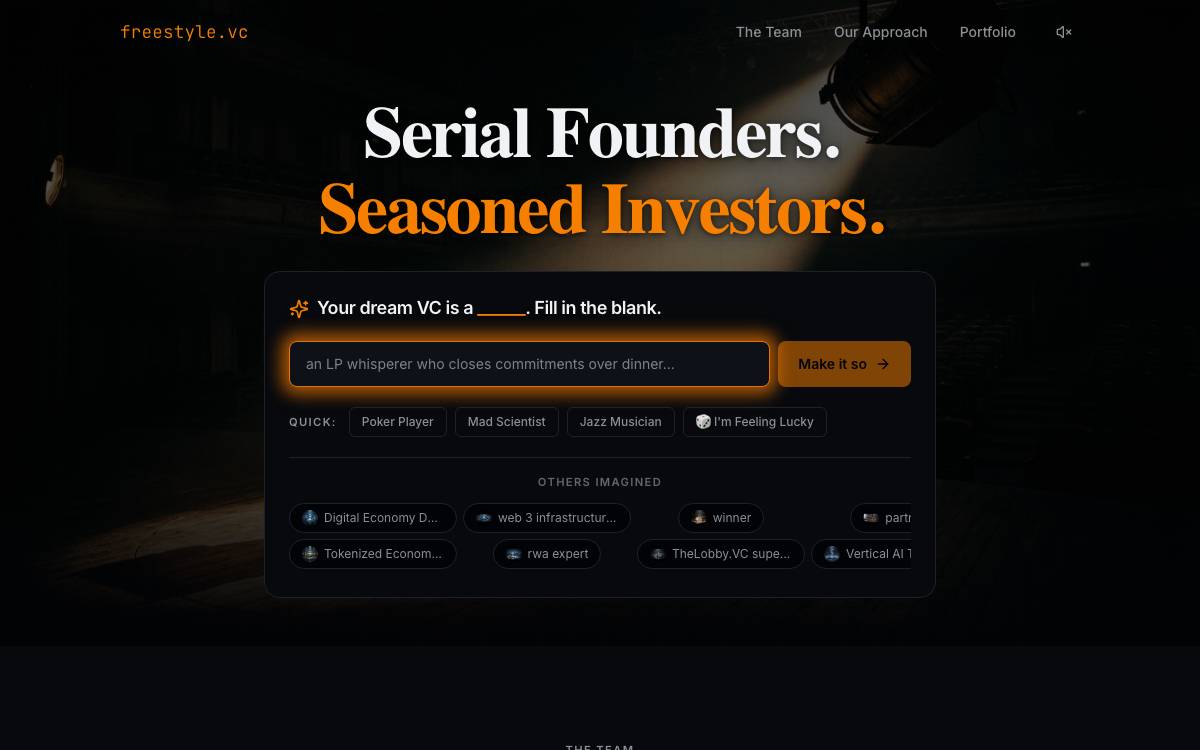 Freestyle Capital website preview