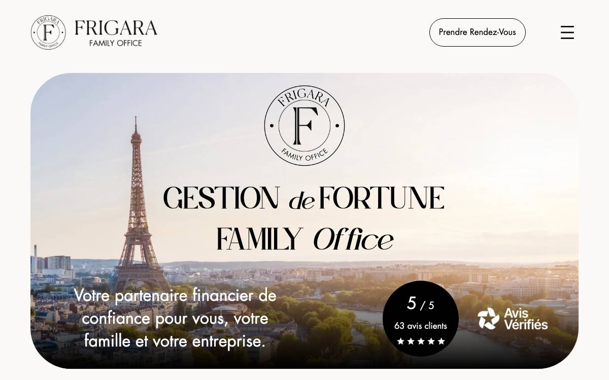 Frigara Family Office website preview