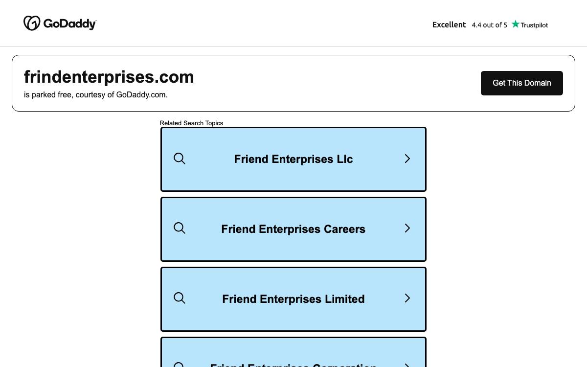 Frind Enterprises website preview