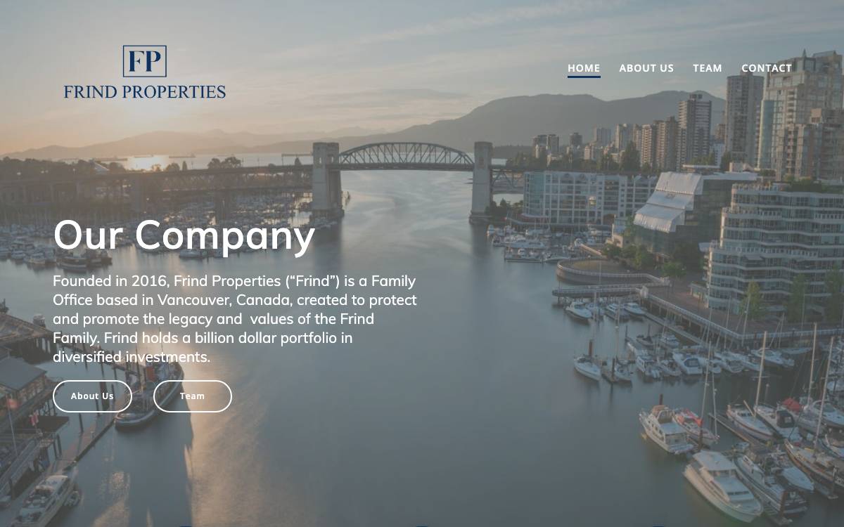 Frind Properties website preview