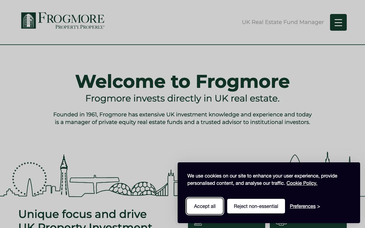 Frogmore website preview