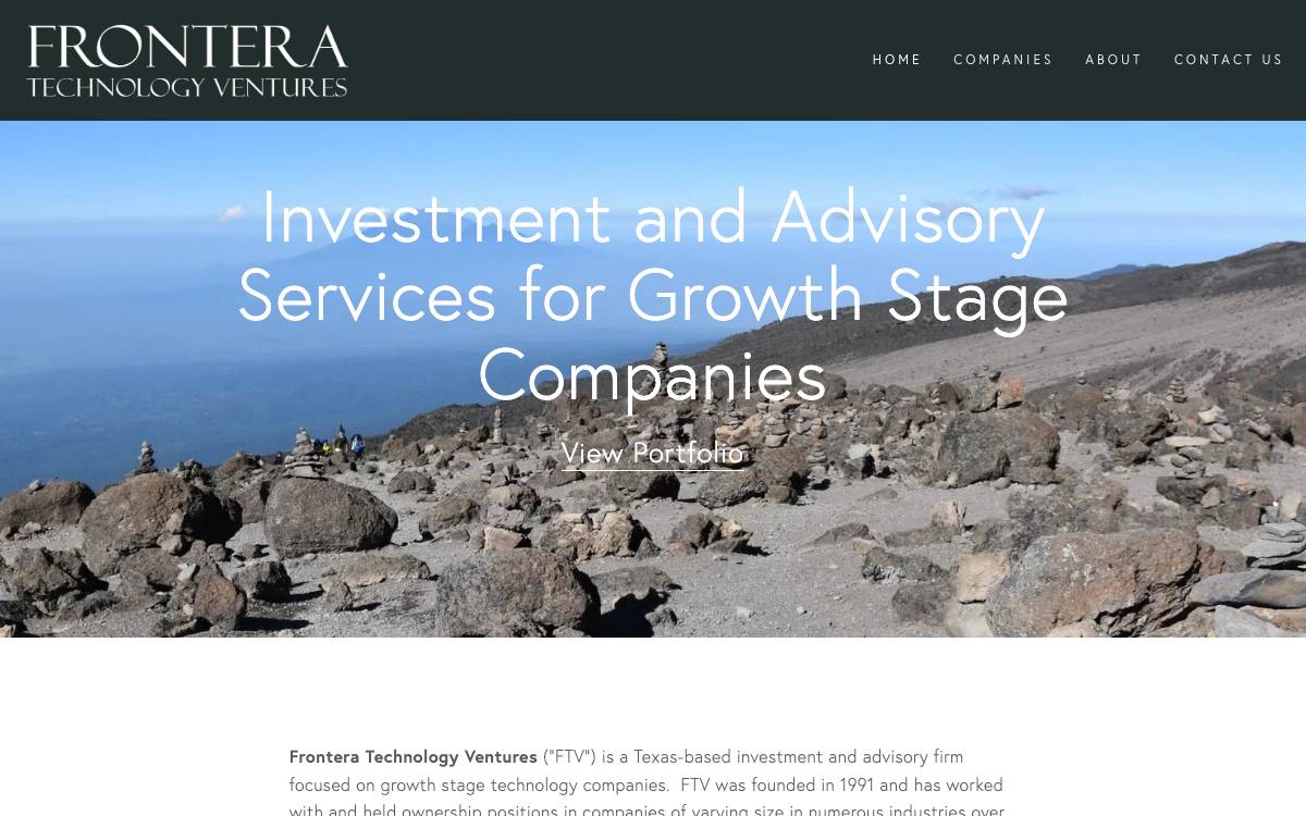 Frontera Technology Ventures website preview