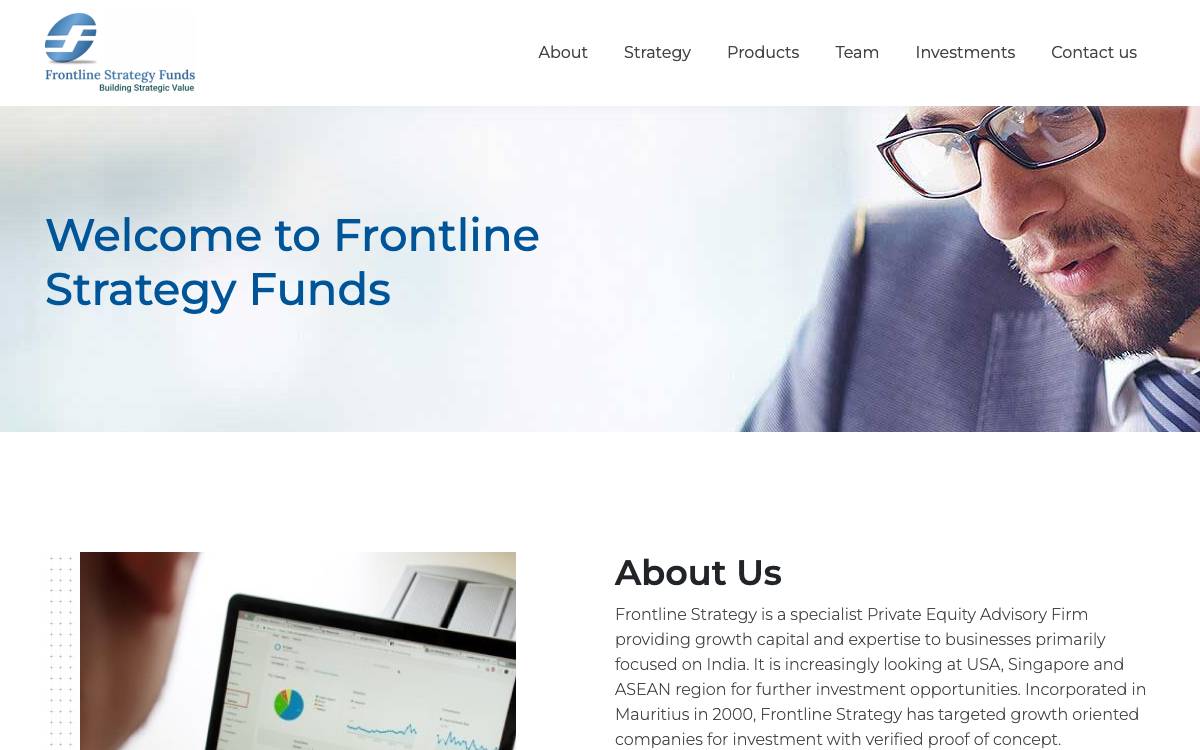 Frontline Strategy Funds website preview